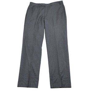 Lauren Ralph Lauren Pants Men 36W x 34L Black Blue Houndstooth Check Dress Caree